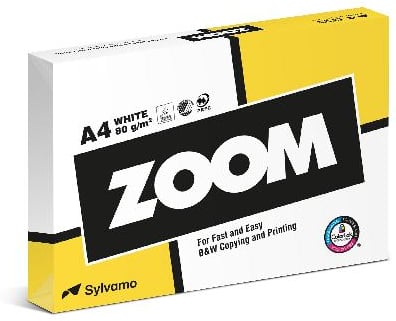 Kopieringspapper ZOOM A4 80g oh 5x500/fp
