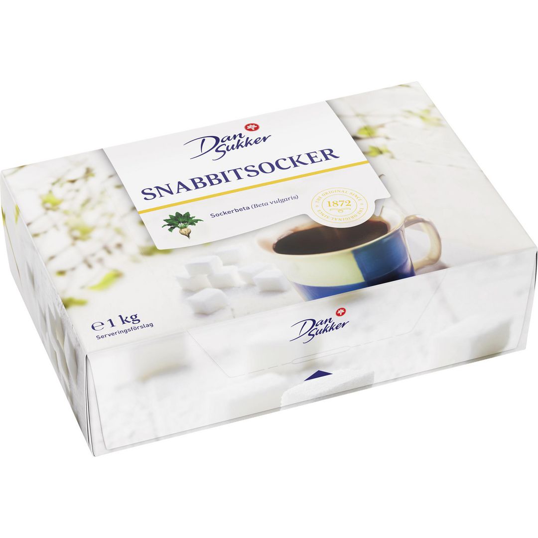 Snabbitsocker DANSUKKER låda 1kg 7st/krt