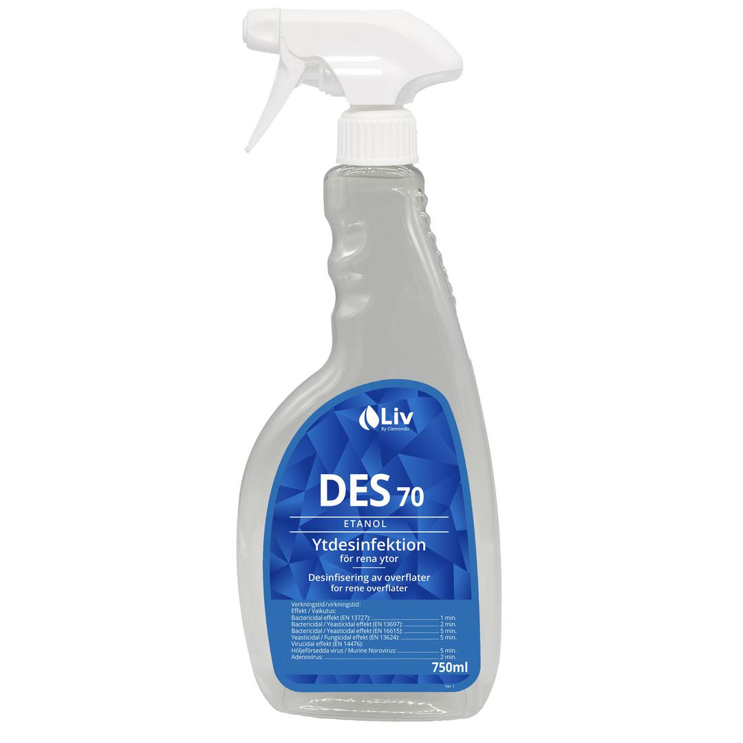 Ytdesinfektion LIV 70 spray 750ml 10st/krt