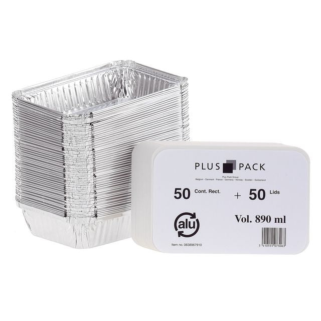 Aluminiumform inkl. lock 890ml 50st/fp 5fp/krt