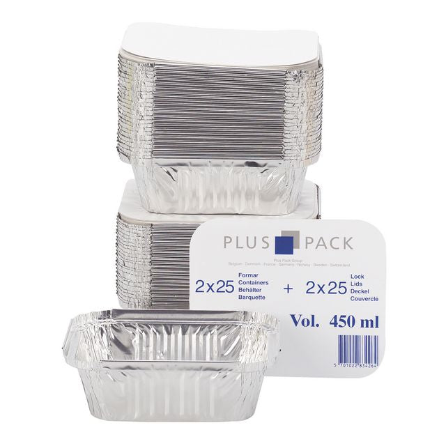 Aluminiumform inkl. lock 450ml 50st/fp 12fp/krt
