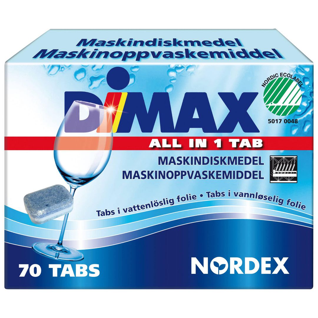 Maskindisk NORDEX Dimax tabs 70st/fp 5fp/krt
