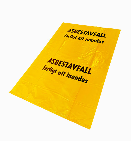 Asbestsäck PolyCOEX 240L 870x1300mm Gul/Vit 90my 10st/rle 8rle/krt