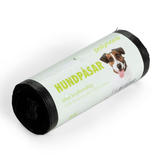 Hundpåse MED KNYT 220x390mm Svart 20my 50st/rle 50rle/krt