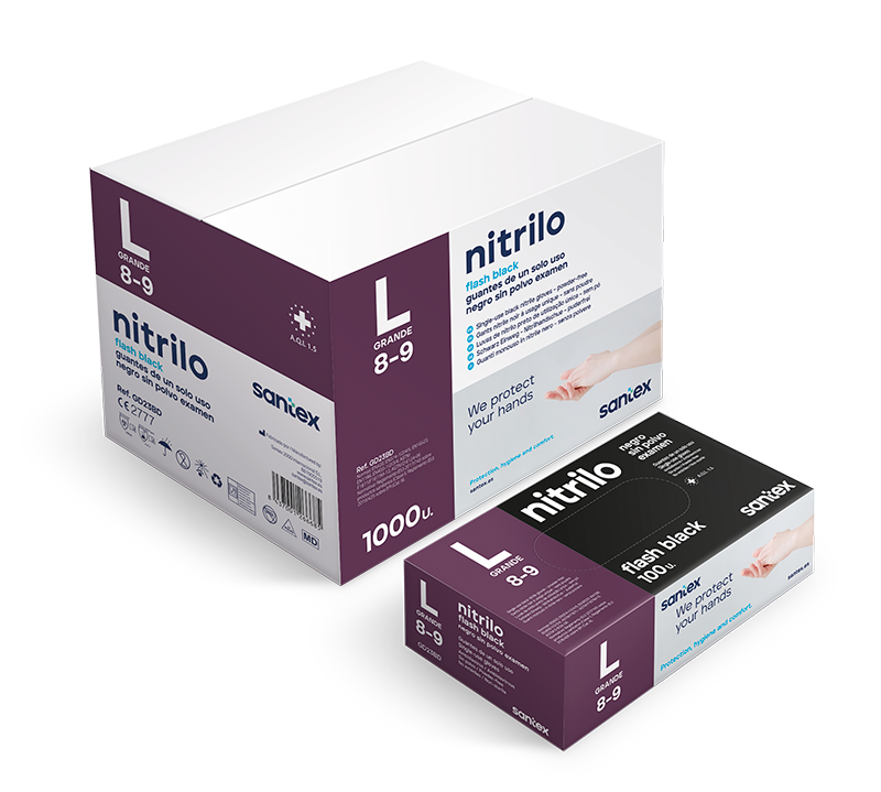 Nitrilhandskar Svart GD23 6,0g 100st/fp 10fp/krt