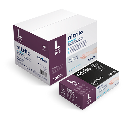 Nitrilhandskar Svart GD23 6,0g 100st/fp 10fp/krt