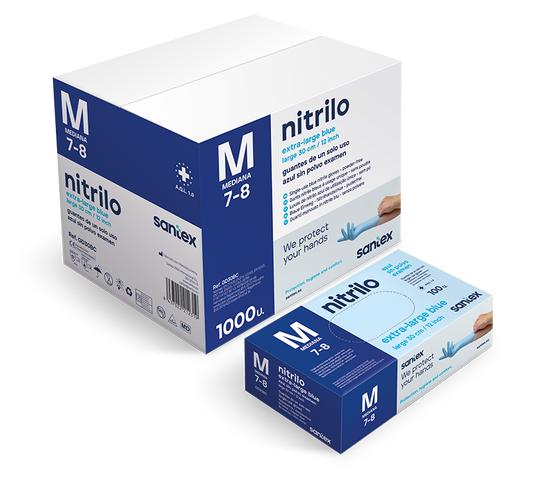 Nitrilhandskar Blå GD30 6,5g extra-lång 100st/fp 10fp/krt