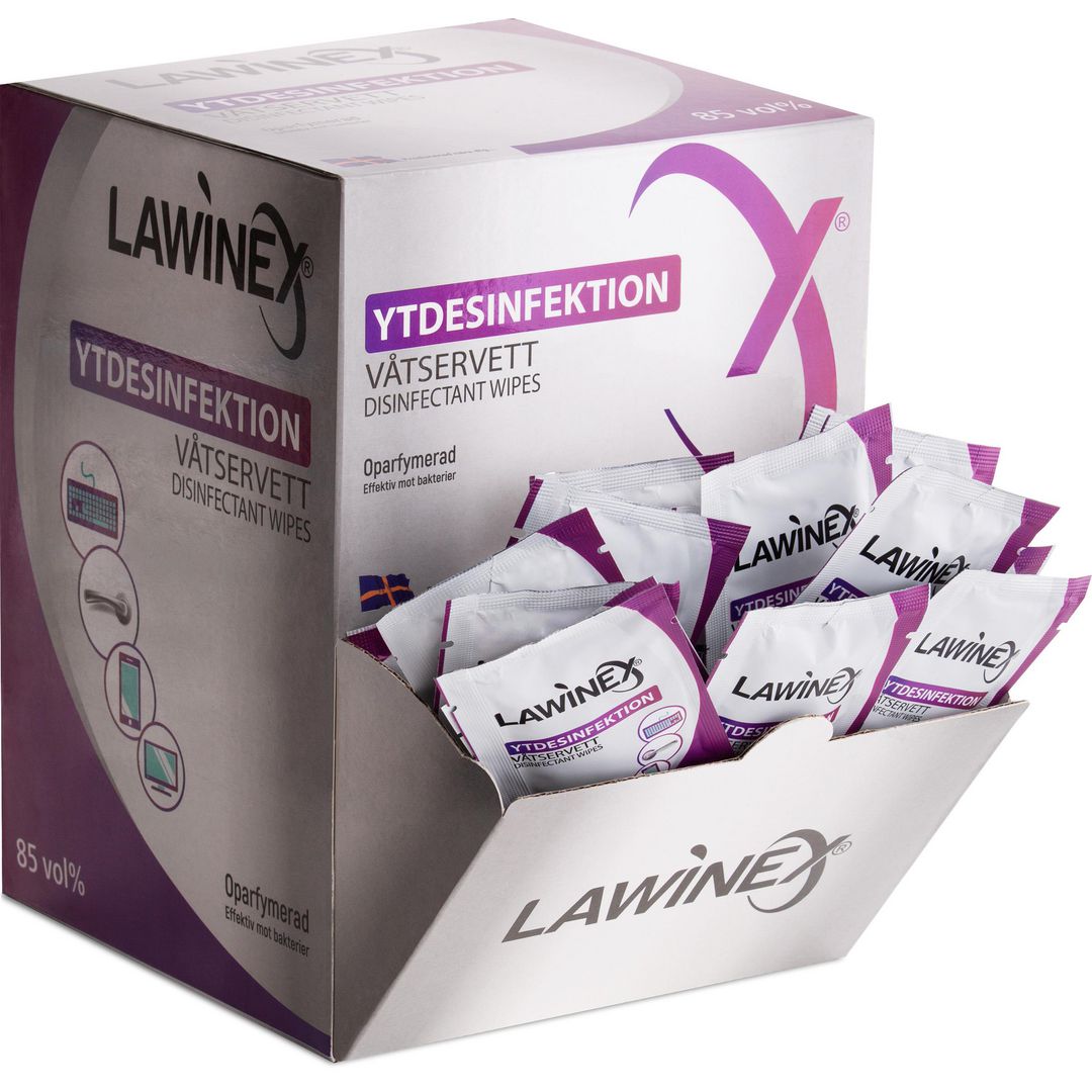 Ytdesinfektionsduk LAWINEX 85% 150/fp