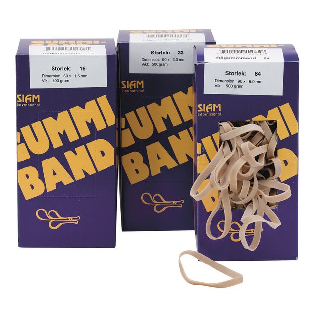 Gummiband nr 32 75x3mm 500g 795st/fp 20fp/krt