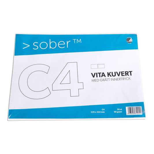Kuvert konsument fp C4 Remsa Vit 50st/fp 12fp/krt