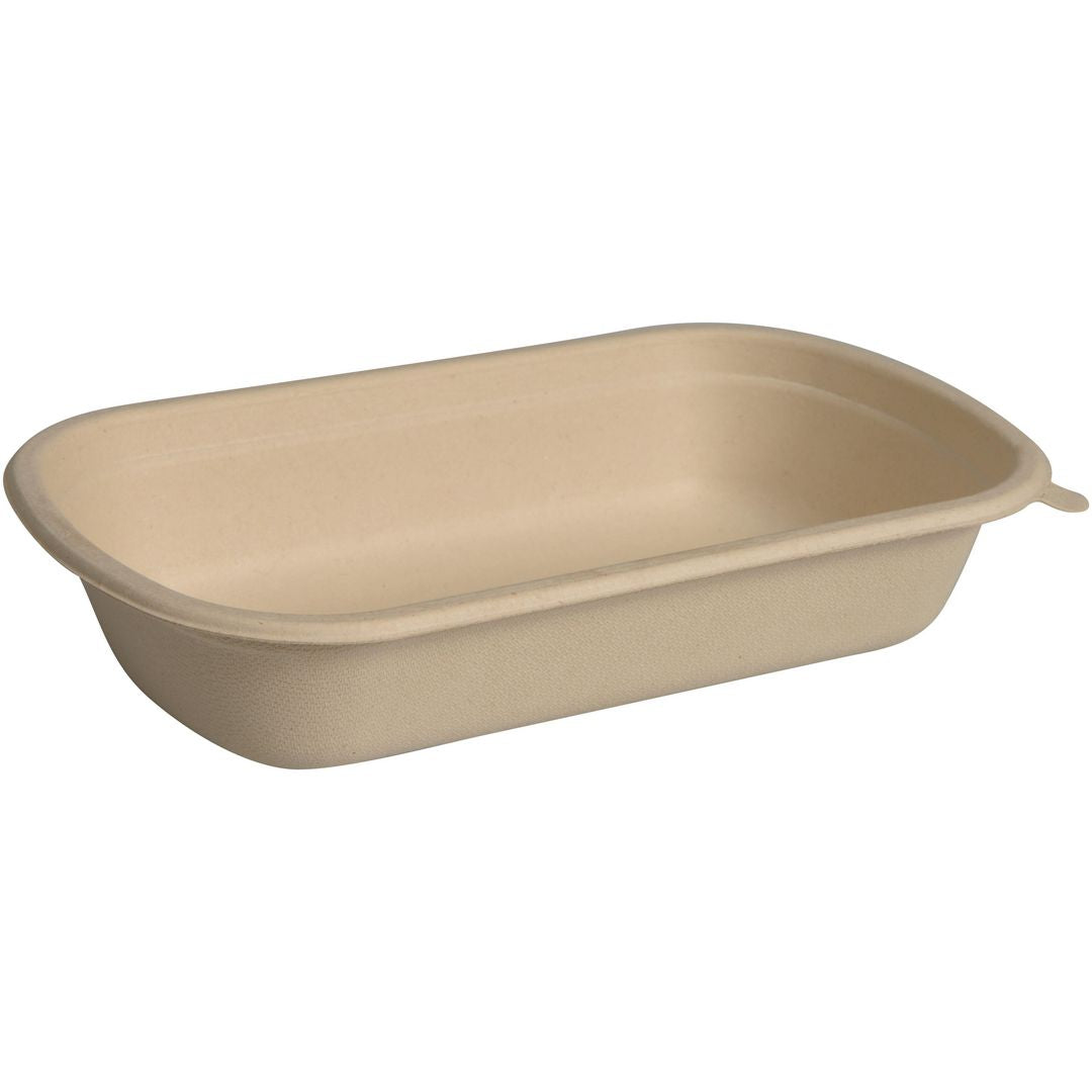 Matlåda takeaway Bagasse 1000ml 125st/fp 4fp/krt