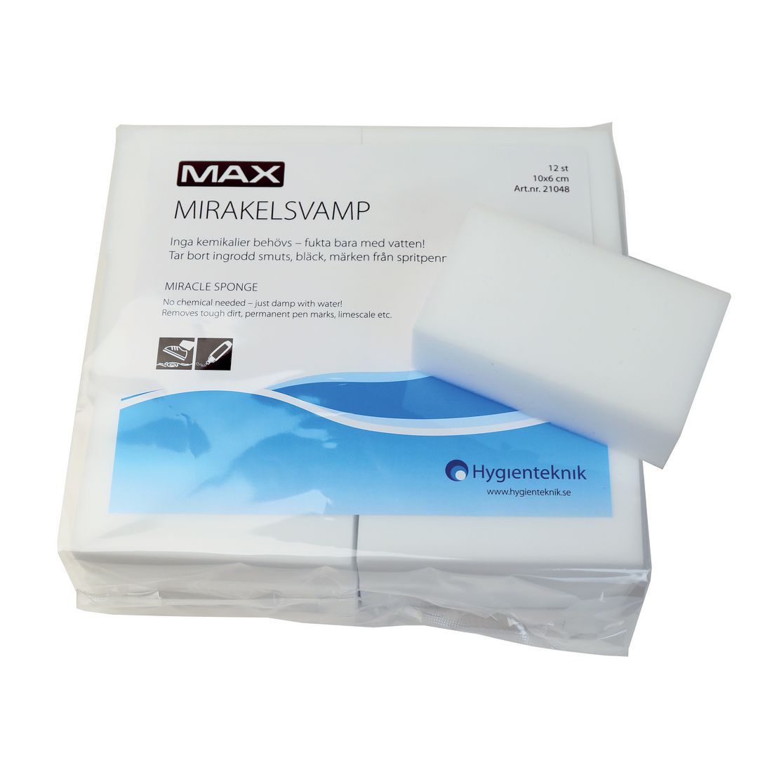 Mirakelsvamp MAX Vit 10x6cm 12st/fp 40fp/krt